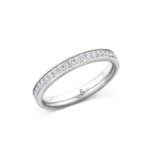 585 / 14K 0,21 ct. Brillant Memoire Ring halber Ring A14