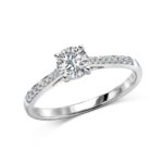 585 / 14K Brillant Verlobungsring D03 4er Krappen