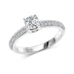 585 / 14K Brillant Verlobungsring D04 4er Krappen