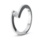 585 / 14K Brillant Verlobungsring E08 Spannring