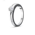 585 / 14K Brillant Verlobungsring E06 Zargenfassung